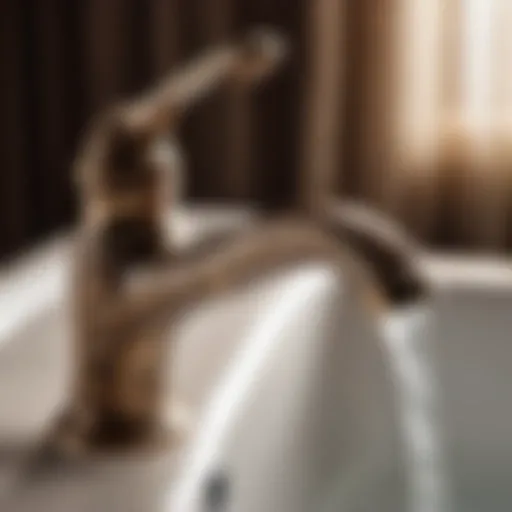 Intricate Detailing of a Bronze Faucet Elegant Bronze Faucet with Intricate Detailing