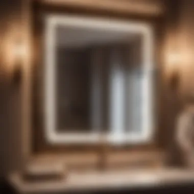 Reflections of Ambient Light Bronze framed mirror reflecting soft ambient light