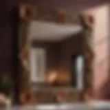 Floral Elegance in Bronze Frame Bronze framed mirror with intricate floral detailing