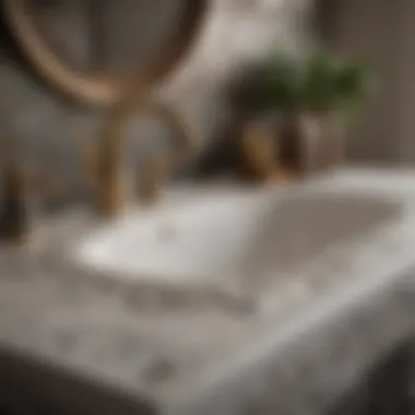 Ceramic Countertops for a Stylish and Affordable Makeover Durable ceramic bathroom countertop featuring unique patterns