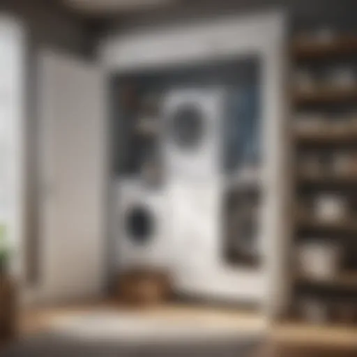 Innovative design of a laundry closet showcasing efficient space utilization