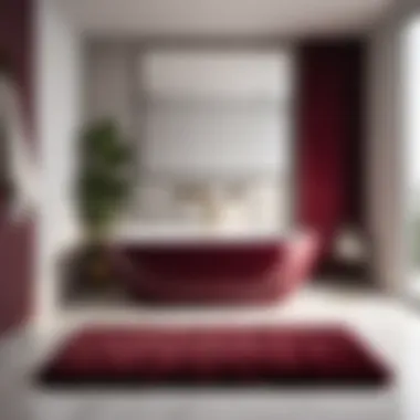 Decor Elevation Burgundy Bath Rug Set Enhancing Bathroom Decor