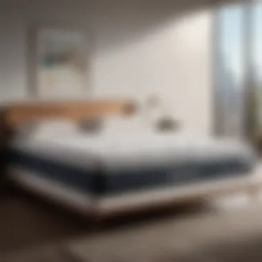 Mattress propped up vertically with proper support