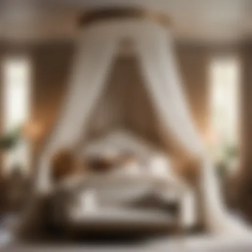 Luxurious Canopy Bed with Sheer Drapery