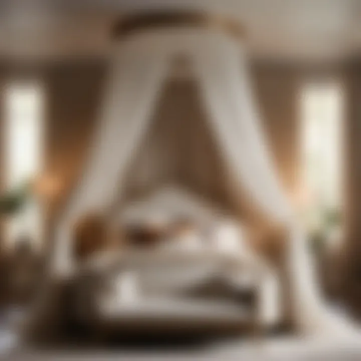 Luxurious Canopy Bed with Sheer Drapery