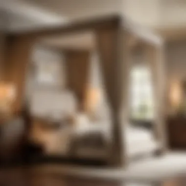 Draped Sophistication: Canopy California King Bedroom Set Exquisite Canopy California King Bedroom Set with Canopy Drapes