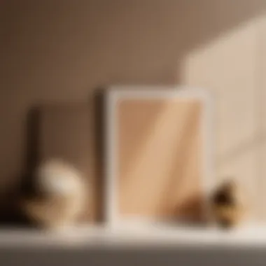 Minimalist canvas art featuring calming earth tones