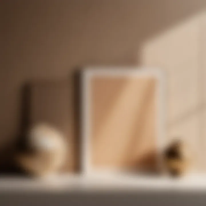 Minimalist canvas art featuring calming earth tones