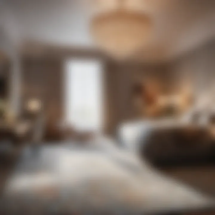 Expert Examination of Bedroom Area for Carpet Professional carpet installer examining bedroom space