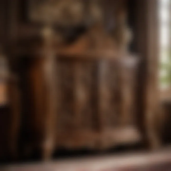 French King Bedroom Set - Carved Wood Detailing