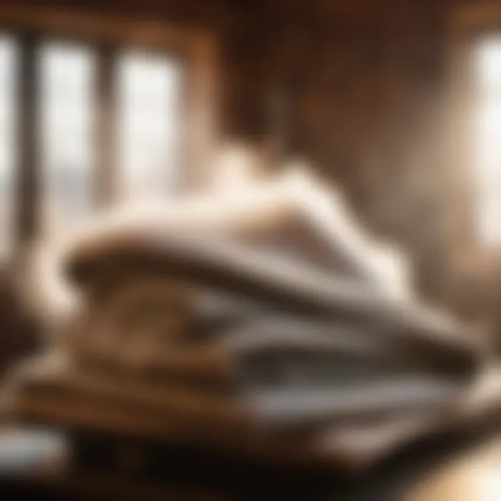 Cashmere garment being steam ironed on low heat