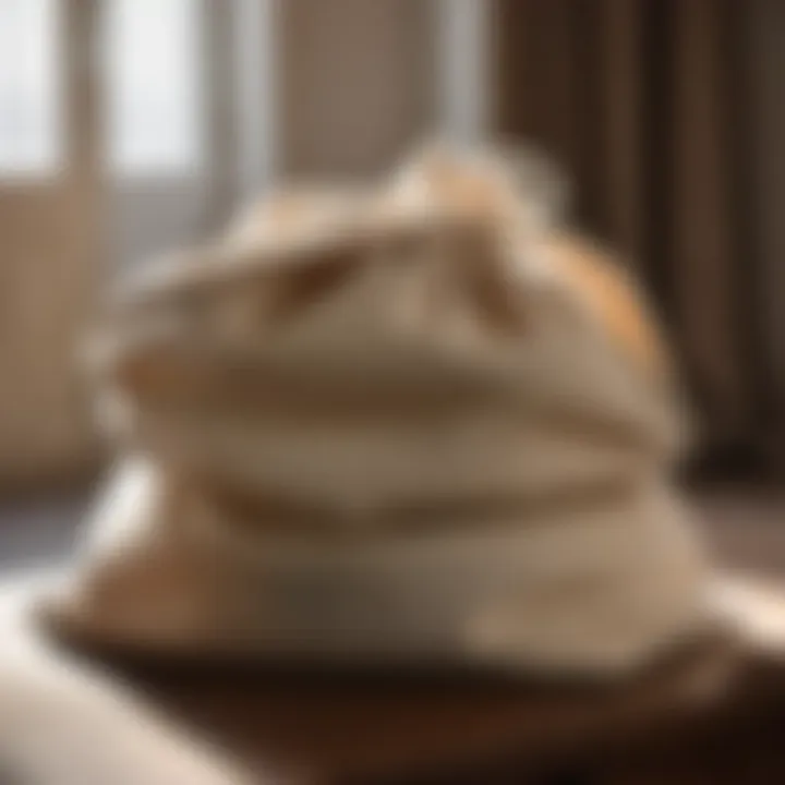 Cashmere garment stored in a breathable fabric bag