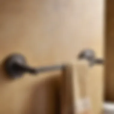 Strength and Style: Cast Iron Towel Rack Cast Iron Towel Rack and Hooks for Rustic Bathroom Decor