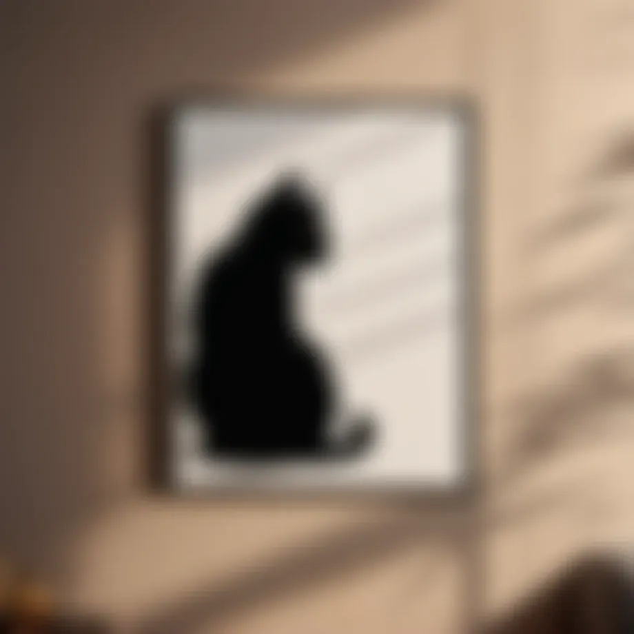 Elegant Cat Silhouette Wall Art