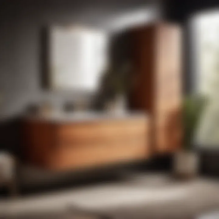 Sleek Cedar Wood Cabinets for Moisture Resistance Cedar Wood Bathroom Cabinets