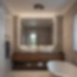 Elegant ceiling heater installation in a modern bathroom