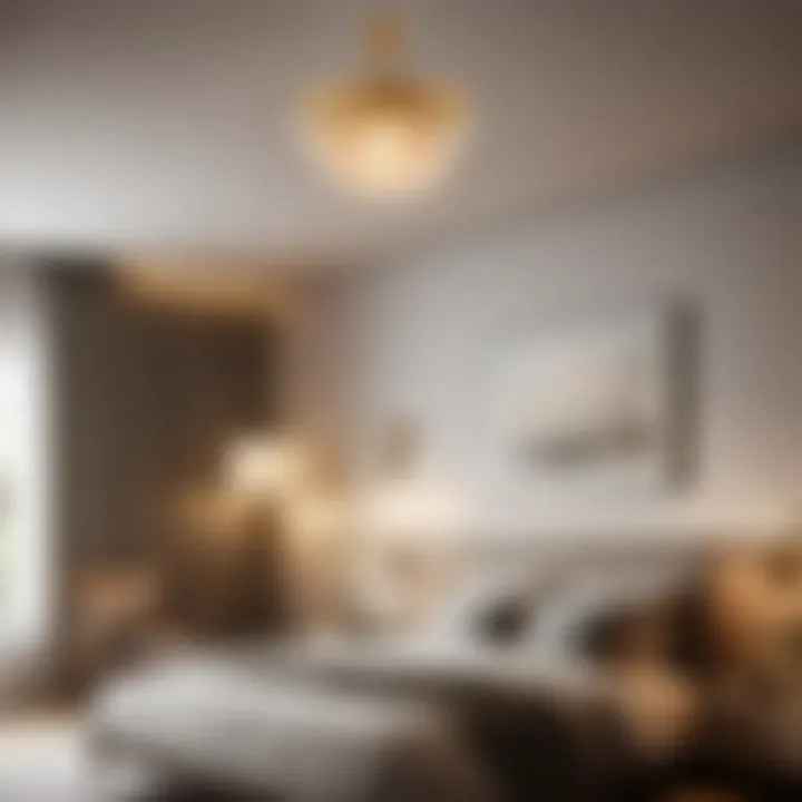 Sleek and Stylish Pendant Light Fixture Elegant pendant ceiling light in a modern bedroom setting