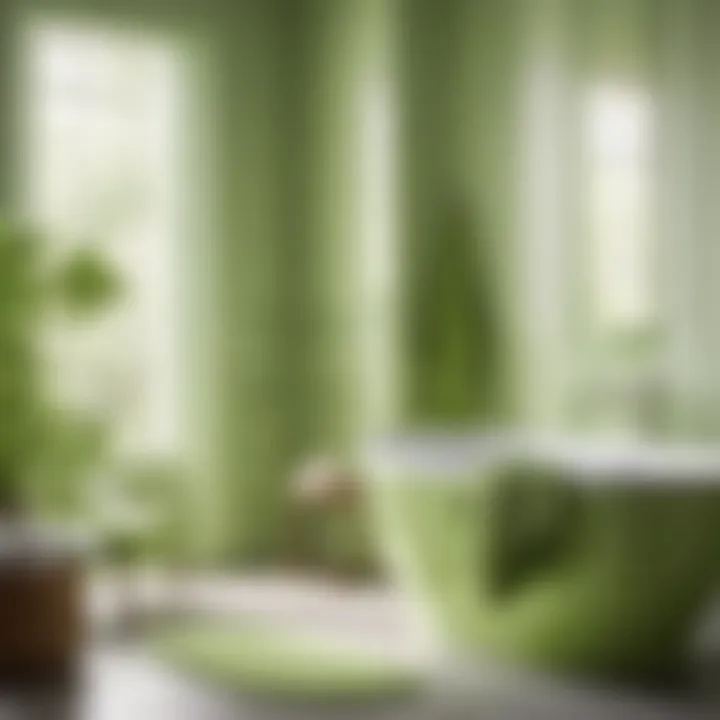 Refreshing Celery Green Bathroom Decor