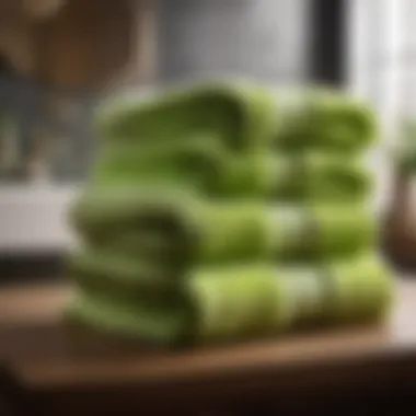 Zen-inspired Celery Green Spa Towels