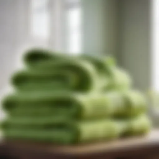 Luxurious Celery Green Towel Set