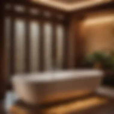 Elegant ceramic foot bath in a spa setting