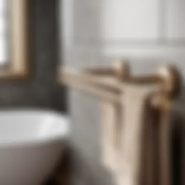 Sophisticated Towel Bar Ensemble Champagne Bronze Towel Bar Set