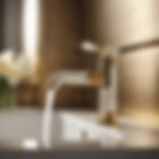 Champagne Gold Faucet with Crystal Handle