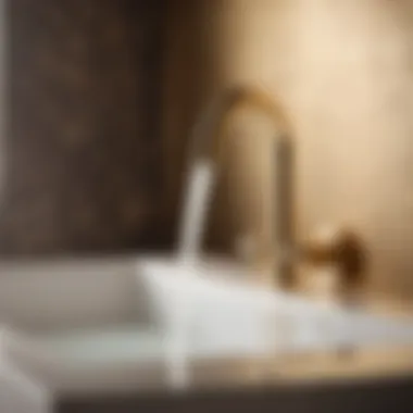 Champagne Gold Faucet in Modern Bathroom Setting