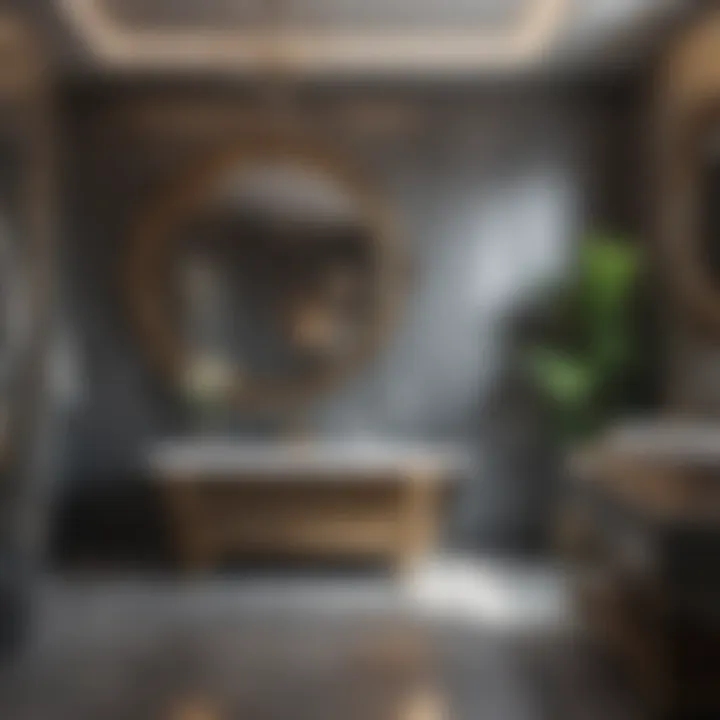 Chic Bathroom Decor with Music Theme
