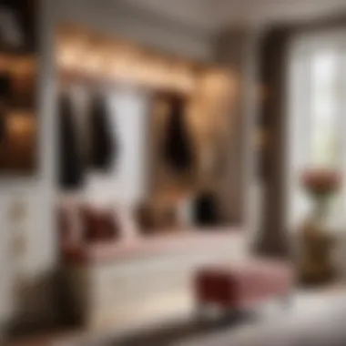 Sophisticated Storage Solution Luxurious Bedroom Bench with Shoe Storage in Chic Setting