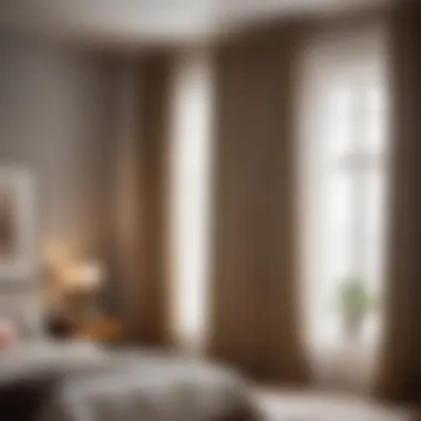 Enhance Aesthetic Appeal Chic bedroom decor with L-shaped curtain rods