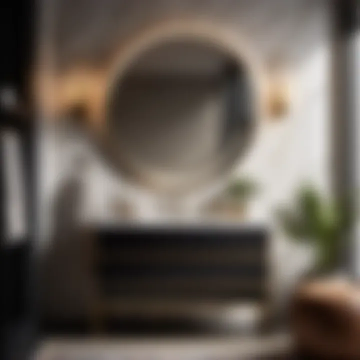 Chic black 24-inch bathroom vanity