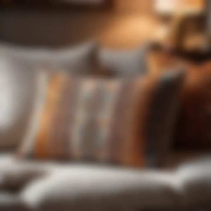 Chic bohemian throw pillow styling