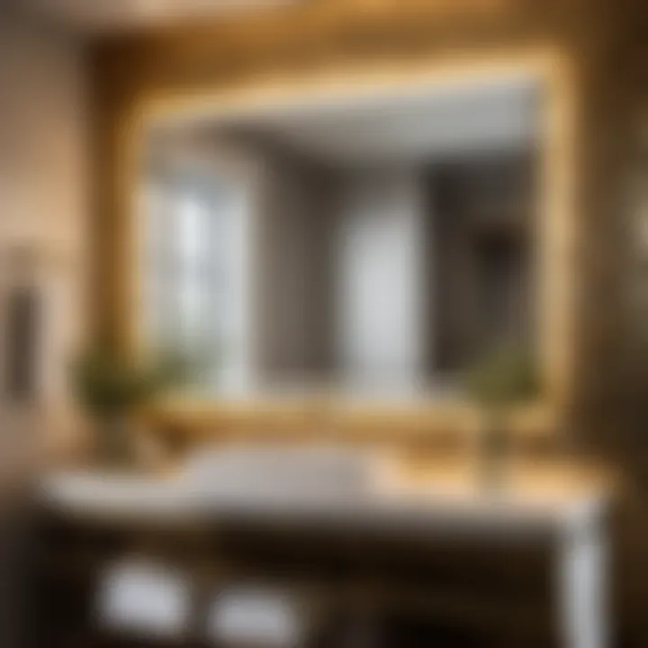 Chic Brushed Nickel and Gold Mirror Fixture
