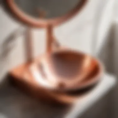 Radiant Copper Charm Chic Copper Tiny Corner Bathroom Sink