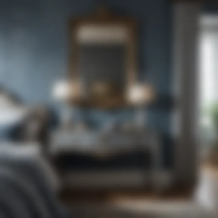 Chic Gray-Blue Decor Chic decor featuring gray-blue paint accents