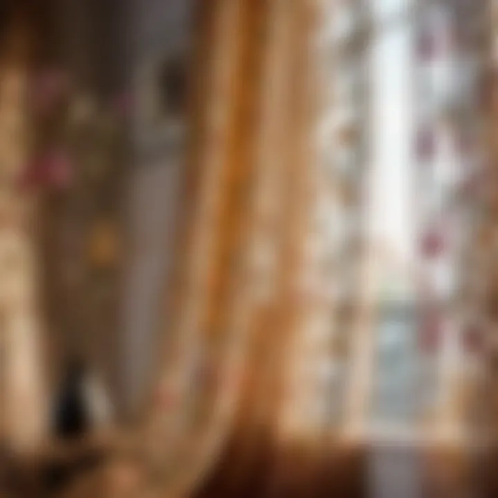 Chic Floral Embroidered Sheer Drapes