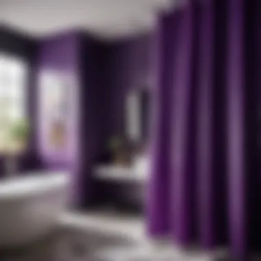 Contemporary Geometric Design for Modern Bathrooms Chic Geometric Purple Shower Curtain