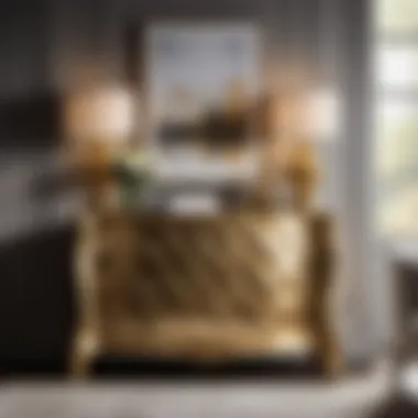 Elegant Gold Accent Dresser Chic Gold Accent Dresser in Bedroom