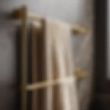 Sophisticated Gold-Plated Towel Rack Chic Gold-Plated Towel Rack