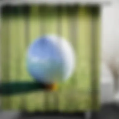 Chic Golf Ball Shower Curtain