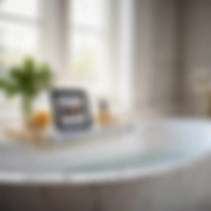 Chic Marble Over the Bathtub Caddy