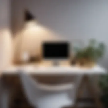 Stylish Decor Integration Chic mini desk setup with stylish decor accents