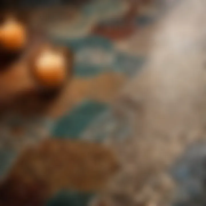 Trendy Mosaic Tile Arrangement Chic mosaic non-slip tile layout