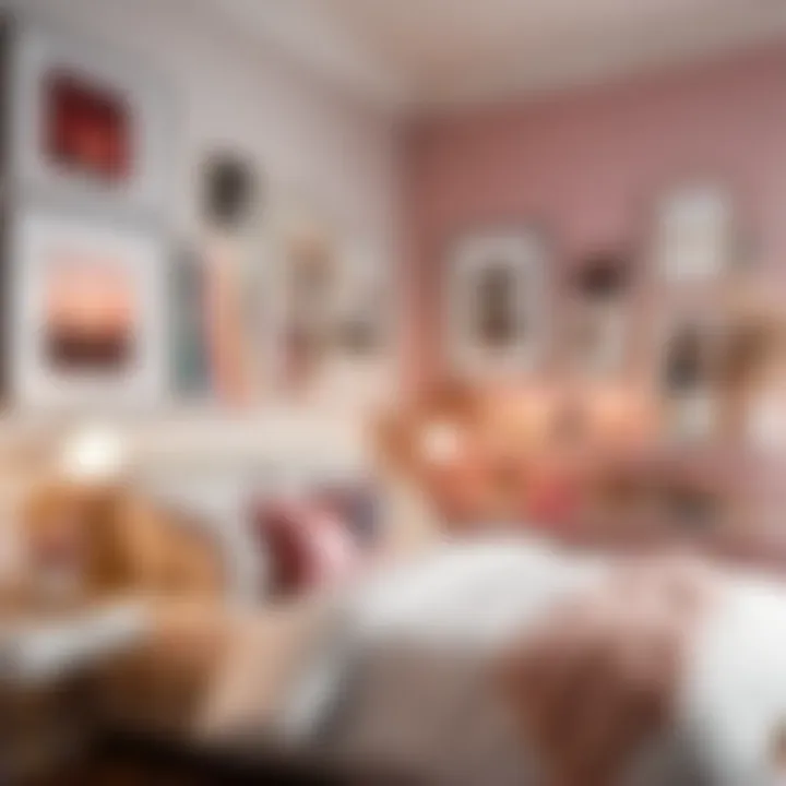 Chic teenage bedroom with personalized decor accents