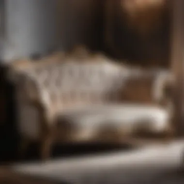 Chic Tufted Loveseat in Bedroom Setting
