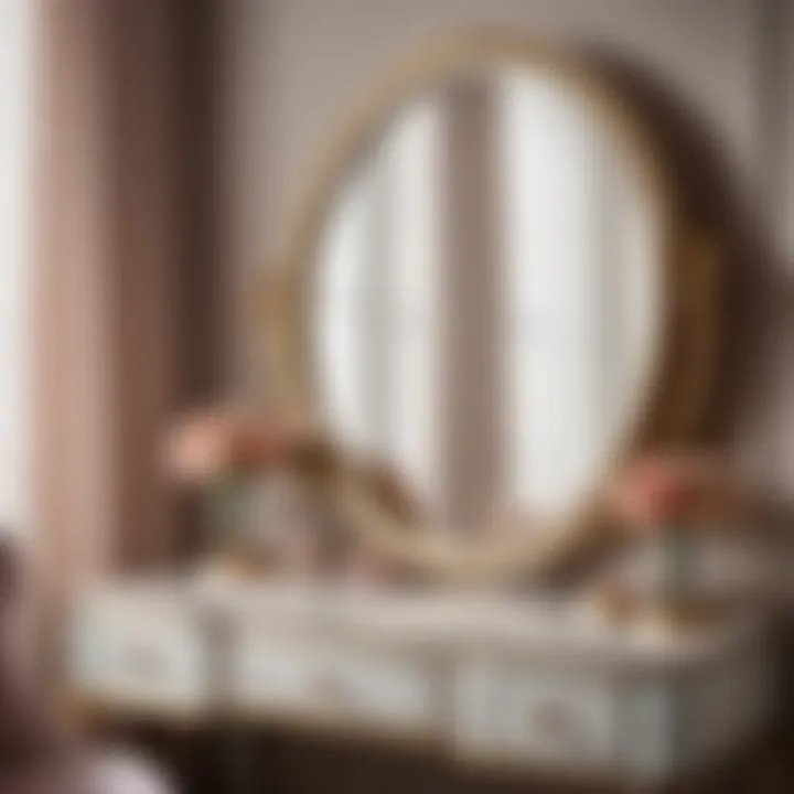 Sophisticated Vanity Set Chic vanity table with elegant mirror