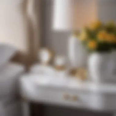 Stylish White Bedside Table Arrangements Chic White Bedside Table Decor