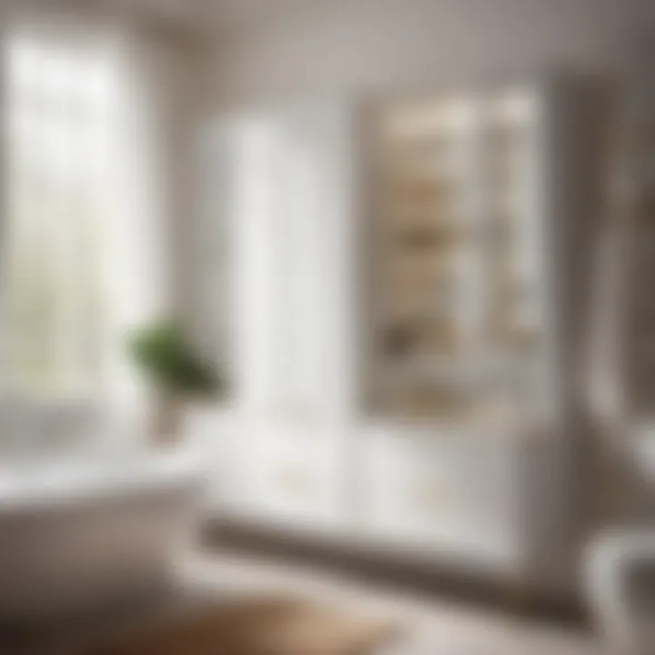 Sophistication in Storage Chic White Cabinet for Bathroom