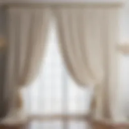 Elegantly Draped Curtains in Serene White